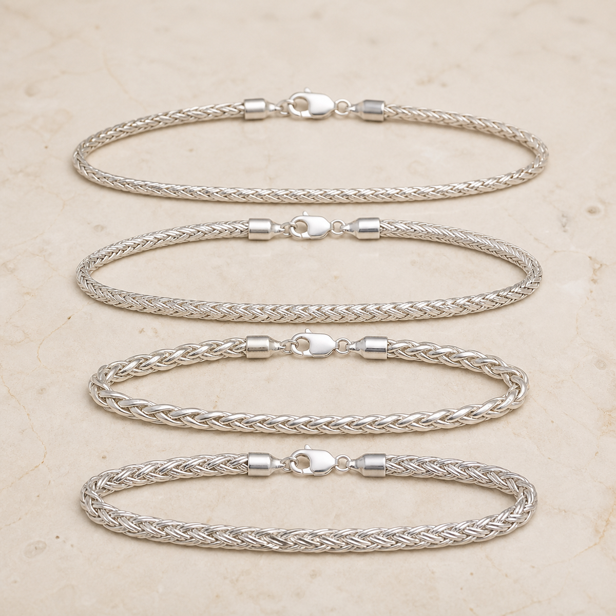 Four-Piece Braided Bracelet Set