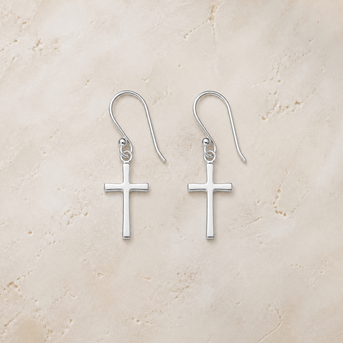 Sterling Silver Cross Earrings
