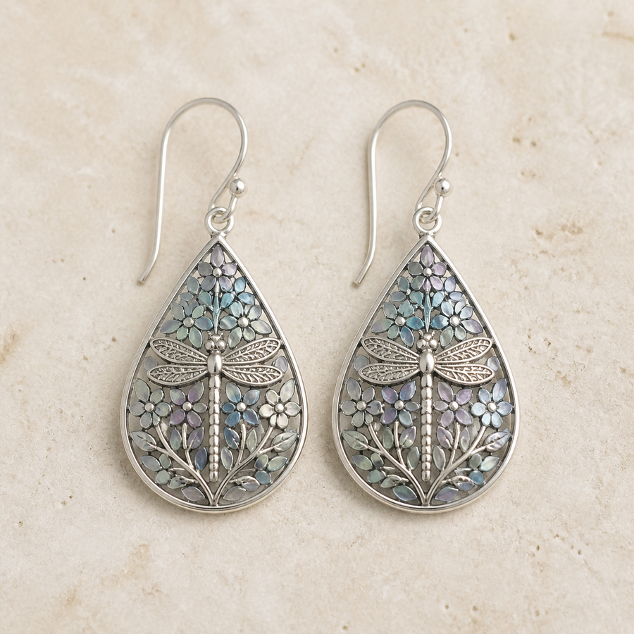 Dragonfly Teardrop Earrings