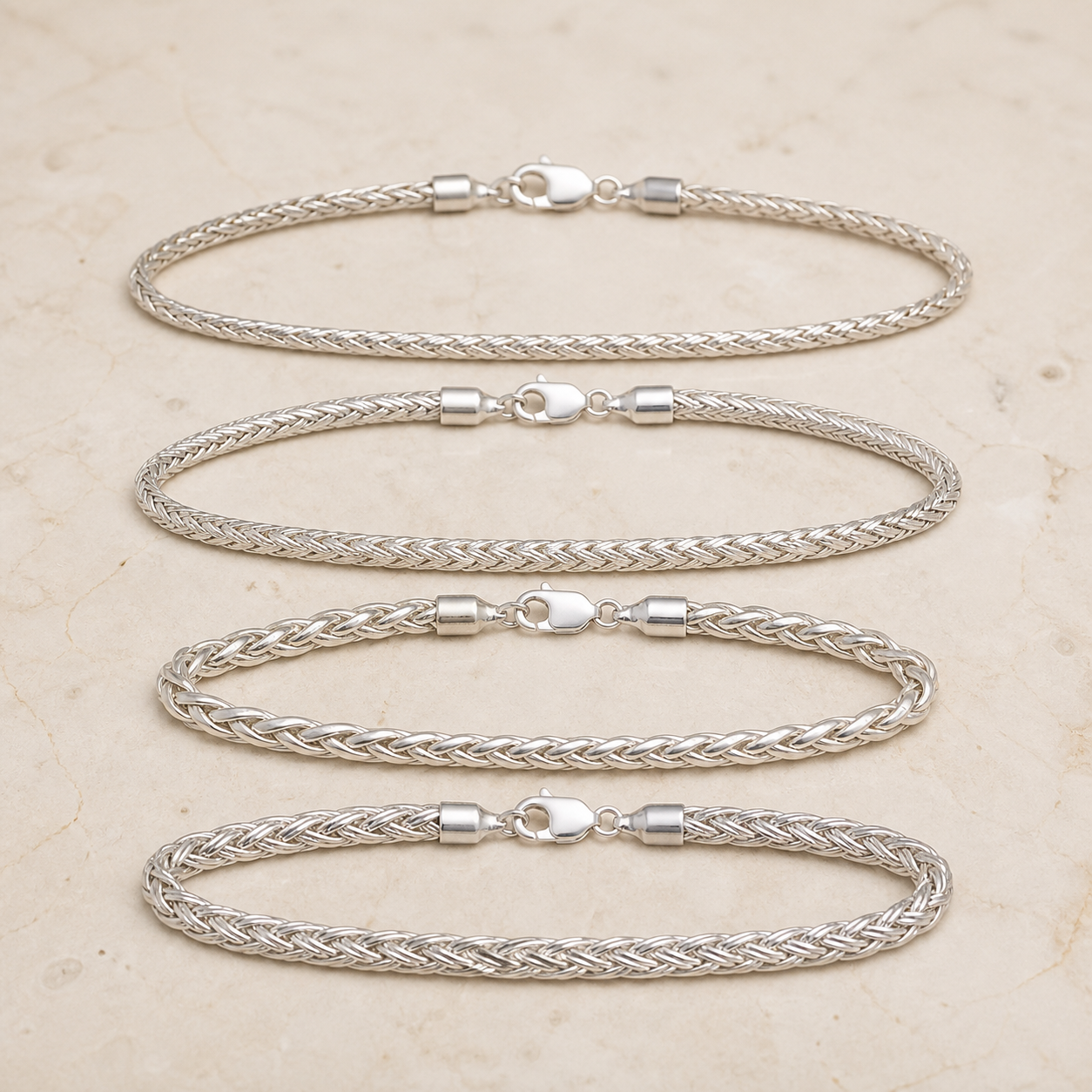 Four-Piece Braided Bracelet Set
